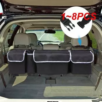 1~8 шт. Универсальная подвесная сумка для хранения на заднее сиденье автомобиля, водонепроницаемая, вместительная, карманная, в форме спинки сиденья, органайзер для багажника