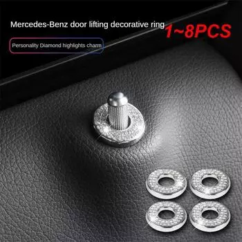 1~8 шт. Внутренняя отделка для дверного подъемника, блестящая для Mercedes-Benz, внутренняя крышка дверного замка, декоративная крышка дверного болта