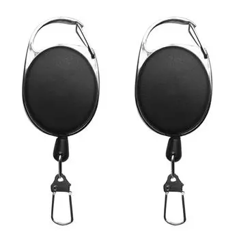 1-8 шт. выдвижной брелок для ключей, держатели для значков, катушек с карабином, зажим для ремня, металлический прочный брелок для ключей, аксессуары для рыбалки на открытом воздухе