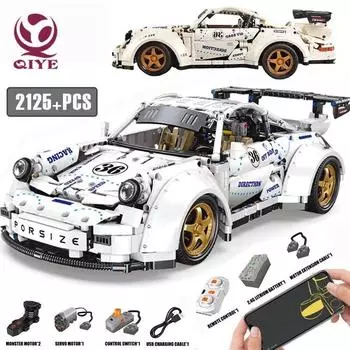 1:8 технических широкофюзеляжных супер гоночных автомобилей 10295, строительные блоки, городская скорость, спортивный автомобиль, кирпичи MOC, игрушки для сборки для мальчиков, подарки для детей