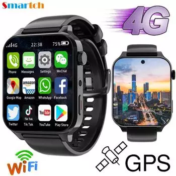 1,99 дюйма 4g Call Ram 4gb Rom 64gb Smart Watch Двойная камера Тестирование сердечного ритма GPS Wifi Водонепроницаемые спортивные мужские Smartwatch 2GB RAB 16GB ROM