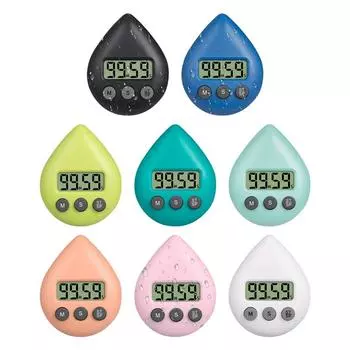 1-99 минут электронный цифровой таймер громкий сигнал тревоги форма капли воды таймер обратного отсчета для приготовления пищи, изучения домашних заданий, упражнений, гаджет чёрный