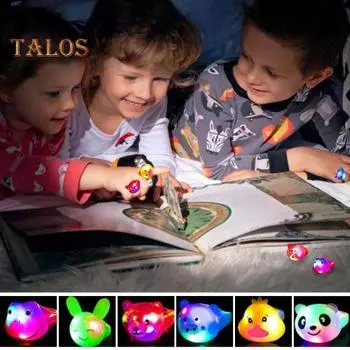 1/9/36 шт. светодиодные светящиеся кольца, водонепроницаемые неоновые кольца 9 цветов, светящиеся неровные кольца для фестивалей, забавные сувениры для вечеринок на дни рождения и свадьбы 1pc