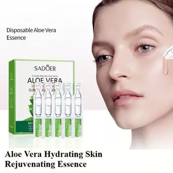 1,9 мл x 20 шт. Увлажняющая эссенция с алоэ вера, омоложение и отбеливание кожи, очищение кожи 1.9mlx20pcs