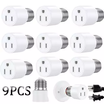 1/9 шт. патрон E26/E27 1250 Вт адаптер патрона лампы 3 штырька розетка огнестойкий потолочный светильник лампа крепление основание