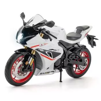 1/9 Suzuki GSX-1000R литой мотоцикл модель игрушки для мальчиков детские подарки 1/9-Size:22.5*9*13.5cm белый