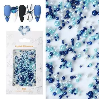 1 Bag Wide Application ABS Delicate Shiny Imitation Pearl Decoration Phone Nail Art Jewelry Nail Decoration