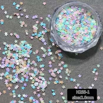 1 банка мини смешанные сверкающие хлопья фольги Love Star для ногтей блестки украшения для ногтей маникюр советы амулеты для женщин девочек своими руками Star
