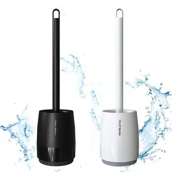 1 большой напольный ершик для унитаза, удлиненная ручка, щетка для чистки щелей в унитазе, нейлоновая мягкая щетина, подходит для ванной комнаты