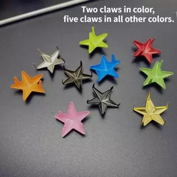 1 Box Fashion Five-pointed Star Claw Nails Clothing Shoes Bag Leather Accessories Clothing Accessories Candy Color Claw Nails