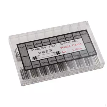 1 коробка соединительных стержней пружинных стержней для часовых ремешков, штифтов для крепления пряжек 1.78mm