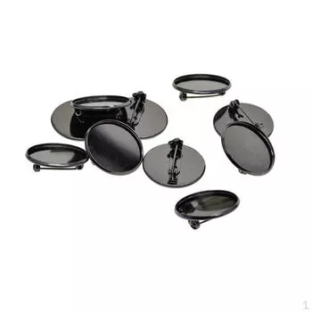 1 брошь-кабошон на лацкане с круглой подушечкой 25 мм своими руками чёрный