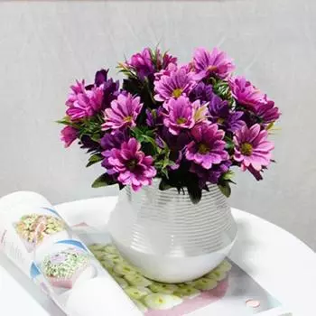 1 букет, 10 голов, европейский стиль, осенние искусственные ромашки, цветы для домашнего декора