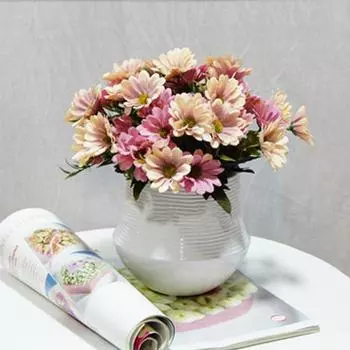 1 букет 10 головок в европейском стиле осенние искусственные цветы для домашнего декора розовый