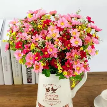 1 букет 28 голов искусственная шелковая ткань цветок сладкий декор для свадебной вечеринки 1 зелёный