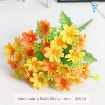 1 букет 28 головок искусственных цветов искусственный шелк орхидея хризантема цветок свадебный букет цветов домашний сад вечеринка декор