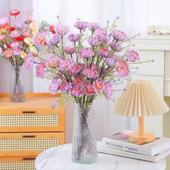 1 букет 5 головок искусственных цветов пластиковый искусственный шелк бабочка цветок свадебный букет цветов для дома сад вечеринка декор