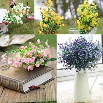 1 букет 7 веток искусственный гипсофила цветок комната свадьба декор украшения фиолетовый