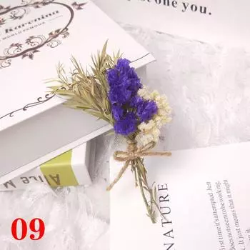 1 Букет DIY Crafts Real Natural Сухоцвет Пампасная трава Гипсофила растения Букет Роза Мини 9