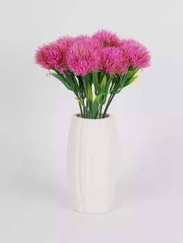 1 букет длиной 28 см, искусственные цветы, зеленый настоящий сенсорный одуванчик, искусственные растения для дома, вечеринки, балкона, гостиной, украшения двора, пластиковые цветы горячий розовый