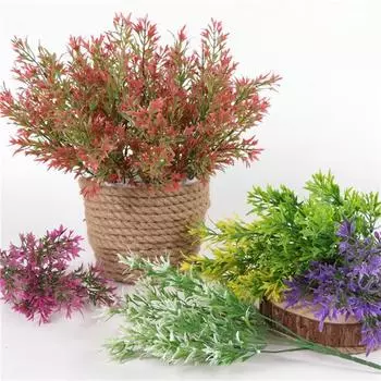 1 букет, искусственная маленькая пилообразная трава, искусственное растение, домашний отель, свадебный декор зелёный