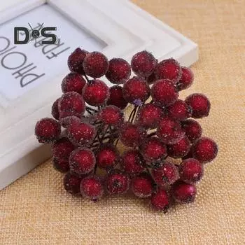 1 букет, искусственная ягода Холли, не требующая ухода, изысканный домашний декор, красивая искусственная ягода красный
