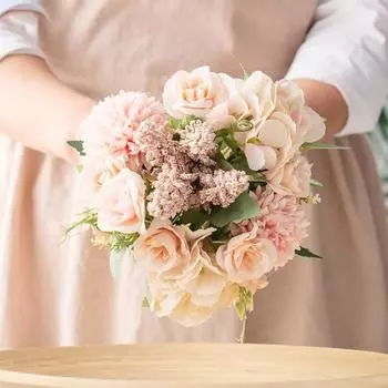 1 букет искусственных цветов DIY свадебная вечеринка домашний фестиваль украшение фиолетовый