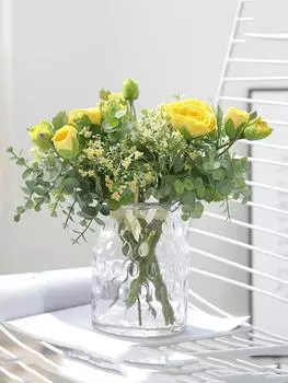 1 букет искусственных цветов гипсофилы пиона, шелковый искусственный цветок для вечеринки, уличного свадебного стола, украшение для гостиной жёлтый