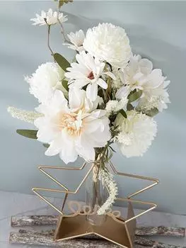 1 букет искусственных цветов, шелковый искусственный букет цветов для дома, свадьбы, рождественского декора, центральная часть спальни, украшение стола, искусственный букет розовый