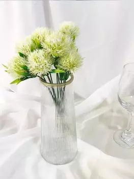 1 букет искусственных цветов, зеленый настоящий сенсорный одуванчик, искусственные растения, пластиковые цветы, украшение для дома, длина 28 см горячий розовый