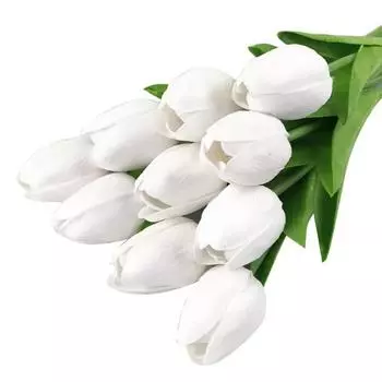 1 букет искусственных тюльпанов домашний сад свадебная цветочная композиция настольный декор 5pcs жёлтый