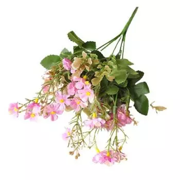 1 букет искусственных вишен поддельные цветы Рождественский домашний свадебный декор