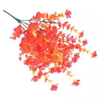 1 букет, искусственный цветок эвкалипта, устойчивый к атмосферным воздействиям, реалистичный, легкий, полезный для свадьбы, для столовой красный