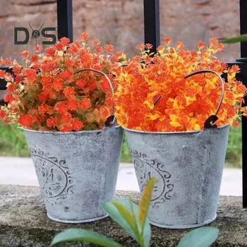 1 букет, искусственный цветок, устойчивый к ультрафиолетовому излучению, реалистичные резинки, листья, цветочная композиция, эвкалипт, искусственный цветок красный