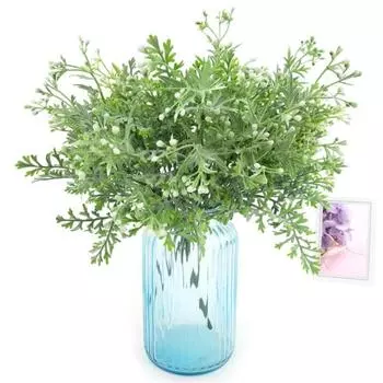 1 букет искусственный Glossogyne Tenuifolia трава растение комната домашний сад декор зелёный