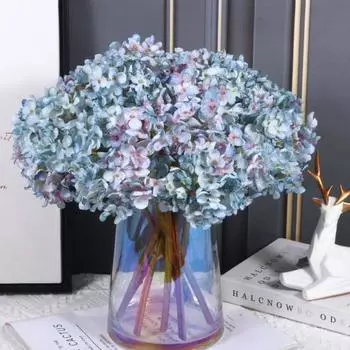 1 Букет реалистичных цветов гортензии своими руками, цветной элегантный искусственный цветок гортензии, свадьба оранжевый