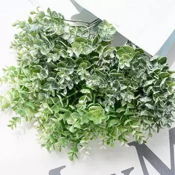 1 букет сохраняющих свежесть искусственных растений эвкалипта, ярких необычных искусственных растений с хорошим визуальным эффектом светло-коричневого