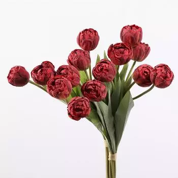 1 букет тюльпанов, искусственные цветы, 7 головок тюльпанов со стеблем, реалистичные искусственные цветы, шелковые цветы, свадебный букет, украшения для дома на вечеринку белый