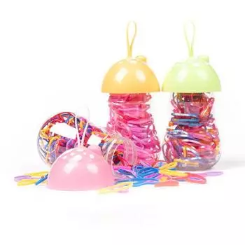 1 бутылка, эластичная резинка для волос, практичные держатели, резинка для волос, милый детский TPR, резиновый хвост в форме бутылки для детей S