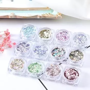 1 бутылка DIY Красивые практичные 1 г ультратонкие нерегулярные формы маникюрные блестки хлопья для ногтей блестки для ногтей A