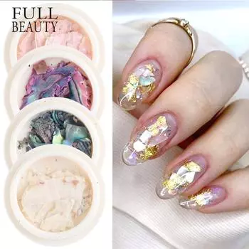 1 бутылка, нерегулярные блестки для ногтей, блестящие ракушки, соленая рыба, украшения для ногтей, сделай сам