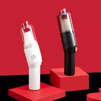 1 Car Vacuum Cleaner 120W Wireless Charging Car Dry and Wet Dual Purpose Pet Hair Handheld Mite Removal Household Vacuum Cleaner белый