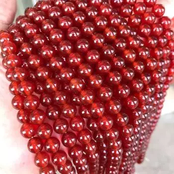 1 целая нить 15,5 класса А, натуральные круглые бусины из полудрагоценного красного агата, 4 мм, 6 мм, 8 мм, 10 мм, 12 мм 4mm красный