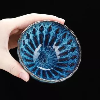 1 чашка для чая в китайском стиле, керамическая чашка для чая, обработанная в печи, чашка для чая в стиле кунг-фу, домашняя чашка для послеобеденного чая, кофейная чашка, чашки для эспрессо 120ml-1pcs