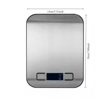 1 цифровые весы из нержавеющей стали с ЖК-дисплеем для измерения веса запекаемого мяса в граммах от 1 г до 10 кг, серебристого цвета, кухонный инструмент