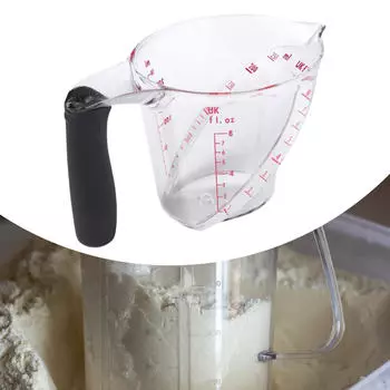 1 чашка, наклонная мерная с четкой маркировкой, многофункциональные кухонные гаджеты, легко использовать