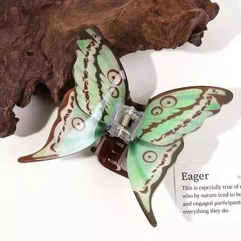 1 цветная заколка-бабочка, летняя свежая текстура ацетата, полузахват, клипса-акула, новый женский головной убор Size fits all