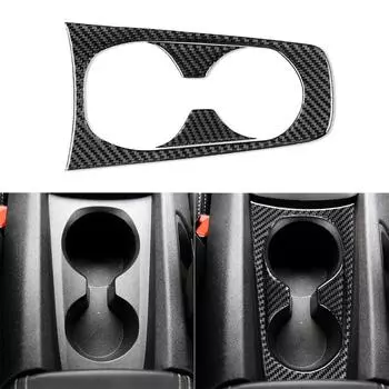 1 Декоративная накладка на подстаканник из углеволокна для Chevrolet Camaro передняя 2010-2015