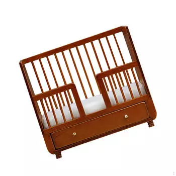 1:Детская кроватка для кукольного домика из дерева, масштаб 12, сцена из жизни! Декорации