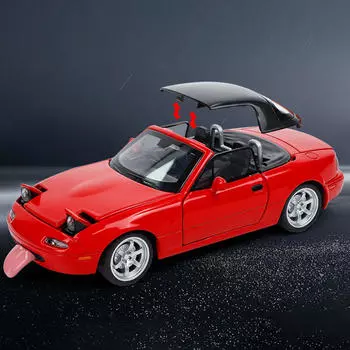 1:Детская модель игрушечного автомобиля из 32 сплавов со вспышкой, реалистичный автомобиль для детей красный